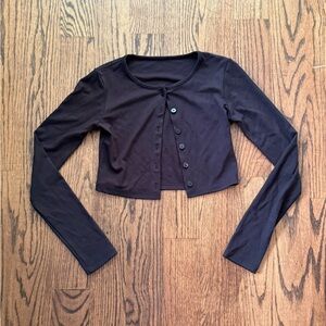 Women's Black Button-Up Cardigan